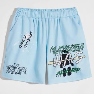 Men slogan track shorts
